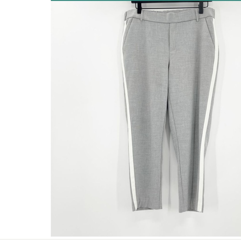 zara grey track stripe pants m EUC
